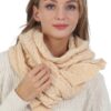 Cable Knit Scarf – Solid Textured Design