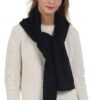 Cable Knit Scarf – Solid Textured Design