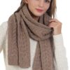Cable Knit Scarf – Solid Textured Design