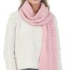 Cable Knit Scarf – Solid Textured Design