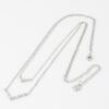 Double Crystal V Necklace – Layered V Pendant, 14-inch