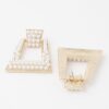Rhinestone Drop Earrings with Structured Silhouette
