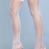1931 Fishnet Thigh Highs – Solid Thigh Band