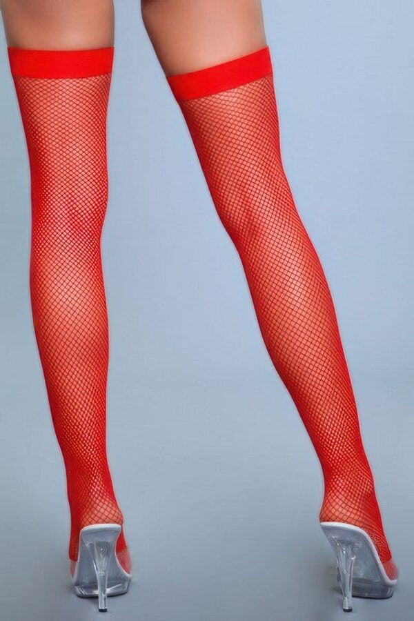 1931 Fishnet Thigh Highs – Solid Thigh Band