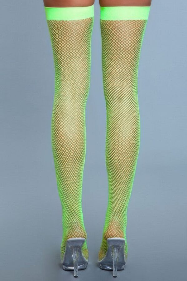 1931 Fishnet Thigh Highs – Solid Thigh Band