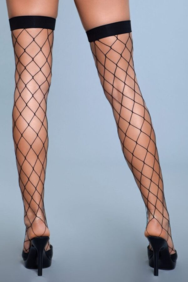 1922 Caught In My Trap Wide Fishnet Thigh Highs