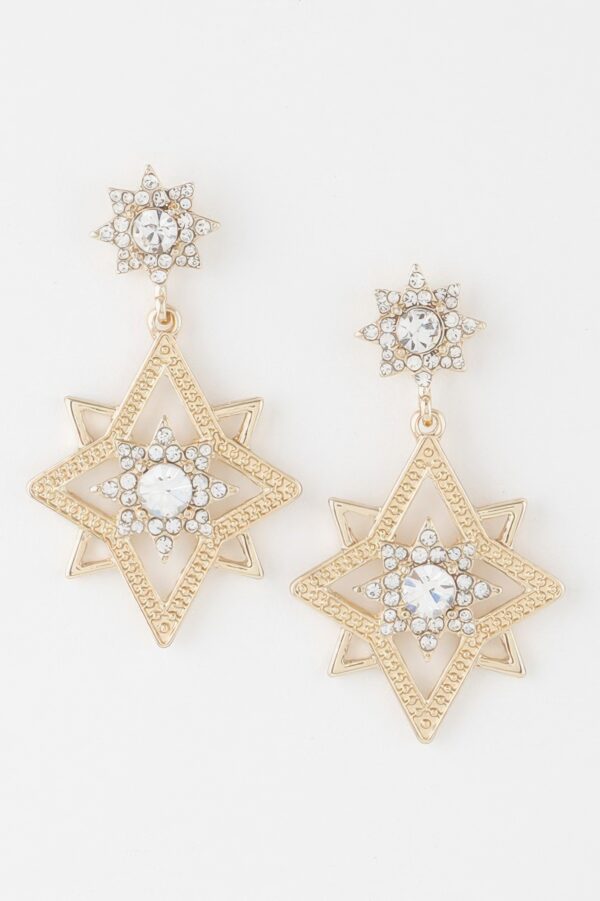 Star Dangle Earrings – Polished Sparkle Drop