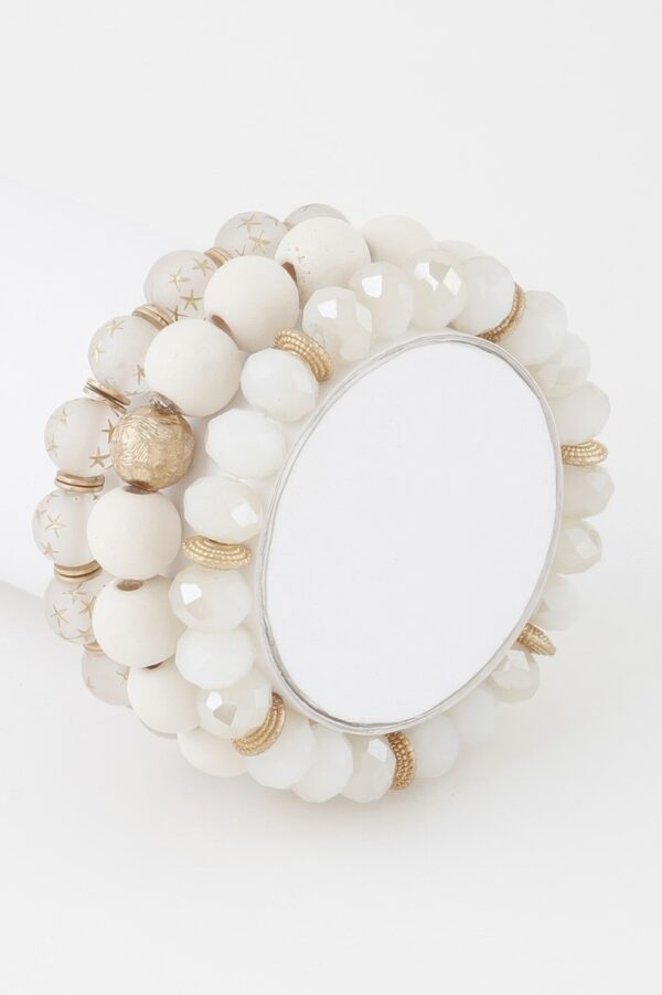 Triple-Star Beaded Bracelet – Rounded Silhouette