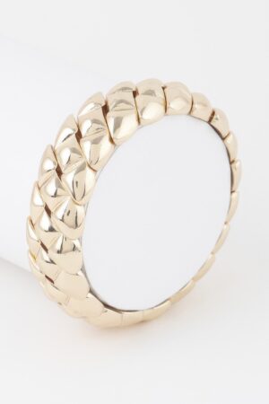 Geometric Open Cuff Bracelet – Polished Metal