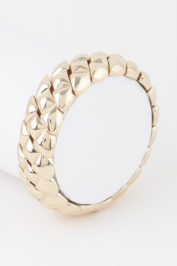 Geometric Open Cuff Bracelet – Polished Metal