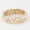 Geometric Open Cuff Bracelet – Polished Metal