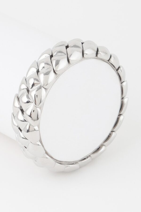 Geometric Open Cuff Bracelet – Polished Metal
