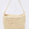 Faux Straw Oversized Shoulder Bag – Woven Texture