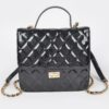 Quilted Enamel Mini Backpack – Structured Silhouette