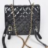 Quilted Enamel Mini Backpack – Structured Silhouette