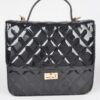 Quilted Enamel Mini Backpack – Structured Silhouette