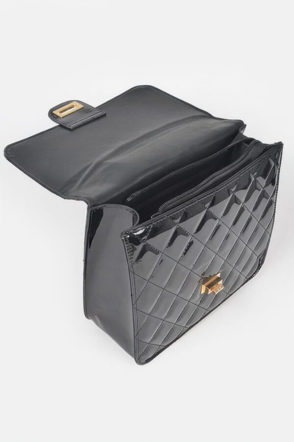 Quilted Enamel Mini Backpack – Structured Silhouette