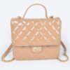 Quilted Enamel Mini Backpack – Structured Silhouette