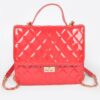Quilted Enamel Mini Backpack – Structured Silhouette