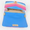 Structured Multi-Color Flap Chain Shoulder Bag