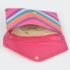 Slim Envelope Clutch with Multi-Color Accents