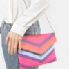 Slim Envelope Clutch with Multi-Color Accents