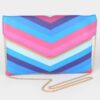 Slim Envelope Clutch with Multi-Color Accents
