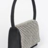 Oversized Faux Suede Rhinestone Crossbody Bag