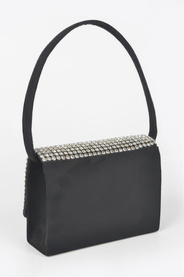 Oversized Faux Suede Rhinestone Crossbody Bag