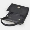 Oversized Faux Suede Rhinestone Crossbody Bag