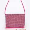 Oversized Faux Suede Rhinestone Crossbody Bag