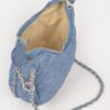 Vegan Denim Leather Chain Crossbody Bag – Compact
