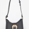 Vegan Metal Buckle Shoulder Bag – Structured Chic