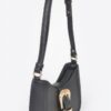 Vegan Metal Buckle Shoulder Bag – Structured Chic