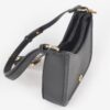 Vegan Metal Buckle Shoulder Bag – Structured Chic