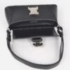 Faux Leather Shoulder Bag with Metal Buckle