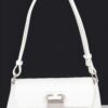 Faux Leather Shoulder Bag with Metal Buckle