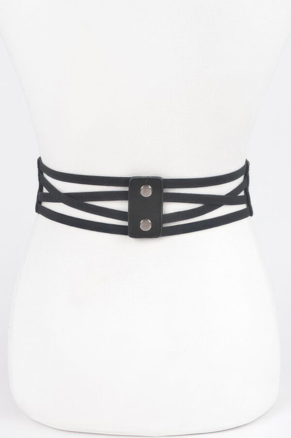 Rhinestone Corset-Style Elastic Waist Belt