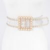 Clear PVC Belt with Pearl & Stone Buckle