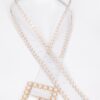 Clear PVC Belt with Pearl & Stone Buckle