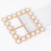 Clear PVC Belt with Pearl & Stone Buckle