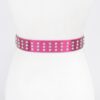 Rhinestone Buckle Metallic Belt – Slim Profile