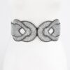 Plus Size Multi-Rhinestone Elastic Waist Belt