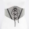 Plus Size Rhinestone Corset Elastic Waist Belt