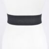 Plus-Size Elastic Belt with Rhinestone Buckle