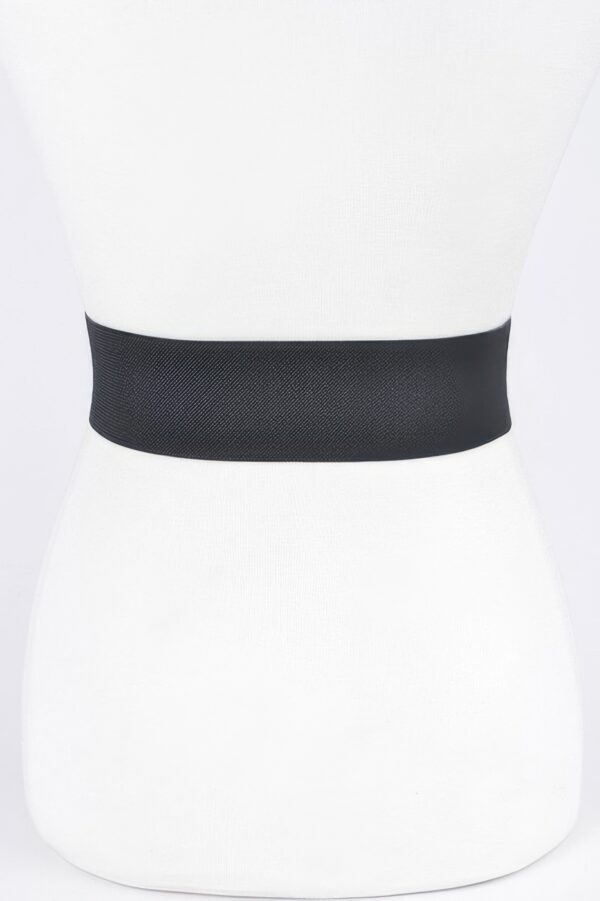 Plus-Size Elastic Belt with Rhinestone Buckle