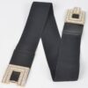 Plus-Size Elastic Belt with Rhinestone Buckle