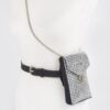 Shiny Acrylic Stone Plus-Size Belt Bag with Chain