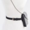 Shiny Acrylic Stone Plus-Size Belt Bag with Chain