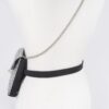 Shiny Acrylic Stone Plus-Size Belt Bag with Chain